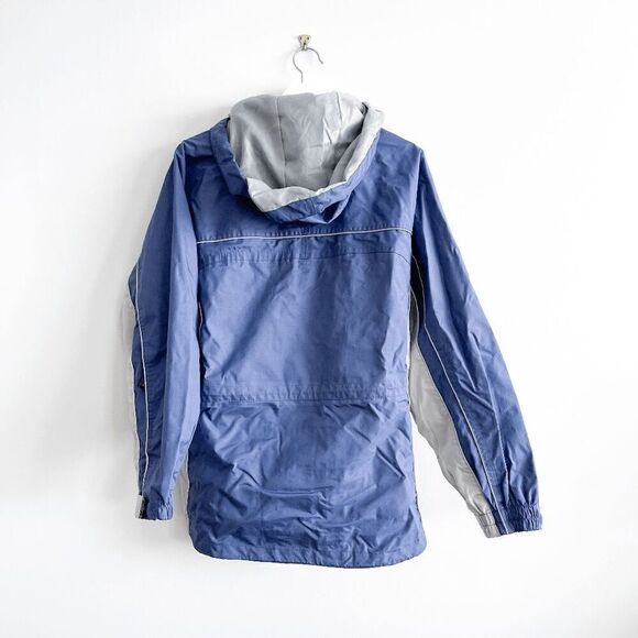 Wetskins Men's Waterproof Colorblock Hooded Rain Jacket Blue White XL - Picture 2 of 6